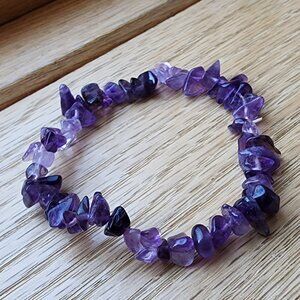 Amazon Natural Amethyst Stretch Bracelet With Handmade Natural Stone